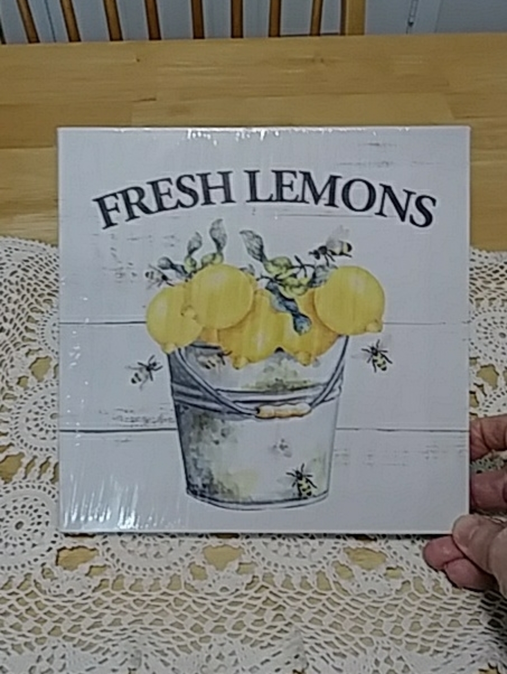 Antiqued look lemons canvas print, new item